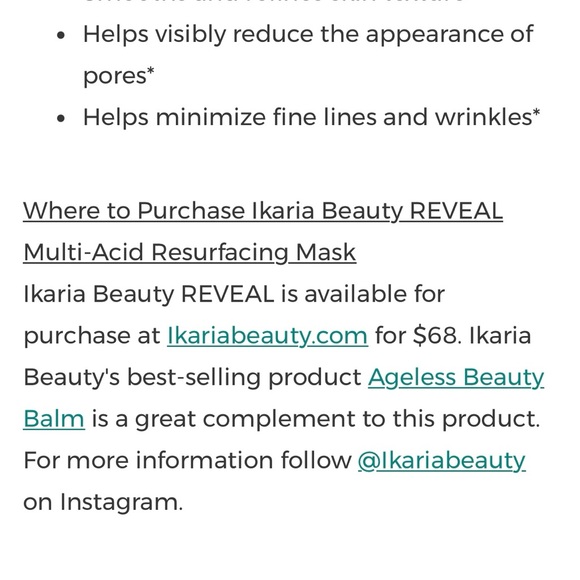 IKARIA Beauty Reveal Multi-Acid Resurfacing Mask  with 5 unique Acids & extracts - Picture 8 of 9